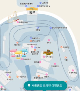 서울랜드 크라켄아일랜드 지도